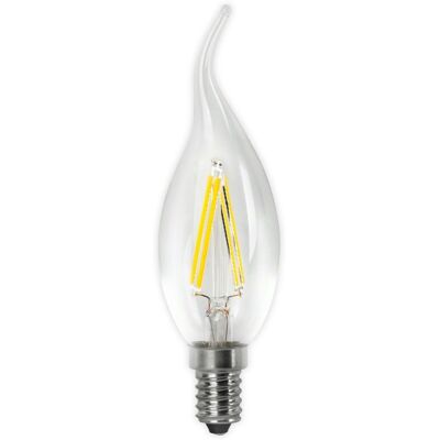 ALFA DYSER Bombilla Led Filamento Vela Llama Clara E14 6w Cálida Matel ALFA DYSER Bombilla Led Filamento Vela Llama Clara E14 6w Cálida Matel