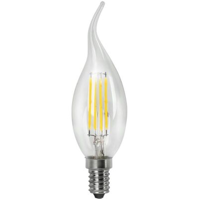 Alfa - Bombilla Led Filamento Vela Llama Clara E14 4w Cálida Matel Alfa - Bombilla Led Filamento Vela Llama Clara E14 4w Cálida Matel