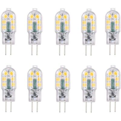 WAY Bombilla Led G4 De 2 W (equivalente A 20 W), Halógena, Blanco Frío 6000 K, 200 Lm, 12 Smd, 12 V Ca/cc (paquete De 10) WAY Bombilla Led G4 De 2 W (equivalente A 20 W), Halógena, Blanco Frío 6000 K, 200 Lm, 12 Smd, 12 V Ca/cc (paquete De 10)