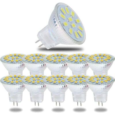 Zvd - Bombilla Led Mr11 Gu4 De 5 W, Luz Blanca Fría 6000 K, 600 Lúmenes, Reemplazo De Bombilla Halógena De 50 W, No Regulable, Ángulo De Haz De 120°, Paquete De 10 Zvd - Bombilla Led Mr11 Gu4 De 5 W, Luz Blanca Fría 6000 K, 600 Lúmenes, Reemplazo De Bombilla Halógena De 50 W, No Regulable, Ángulo De Haz De 120°, Paquete De 10