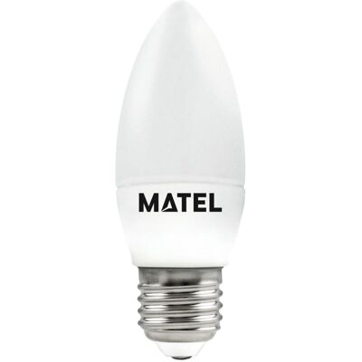 Alfa - Bombilla Led Vela E27 8w Fría Matel Alfa - Bombilla Led Vela E27 8w Fría Matel