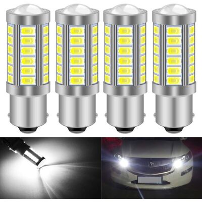 Dpzo - Bombillas Led 1156 Ba15s 1141 7056 5630 33-smd Blancas, 900 Lúmenes, 8000 K, Superbrillantes, Para Luces De Freno Y De Giro, 12 V, 3,6 W Dpzo - Bombillas Led 1156 Ba15s 1141 7056 5630 33-smd Blancas, 900 Lúmenes, 8000 K, Superbrillantes, Para Luces De Freno Y De Giro, 12 V, 3,6 W