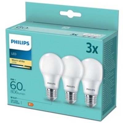 Philips Bombillas Led Selgros111 E27 8w (3 Unidades) - Blanco Cálido, Ahorro De Energía Philips Bombillas Led Selgros111 E27 8w (3 Unidades) - Blanco Cálido, Ahorro De Energía