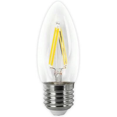 Bombilla Led Filamento Vela Clara E27 4w Fría Matel Bombilla Led Filamento Vela Clara E27 4w Fría Matel