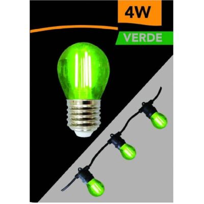 Trade Shop Traesio - Trade Shop - Lampadina Led A Globo A Filamento G45 Attacco E27 4w Luce Colorata Verde G45a-tv - Trade Shop Traesio - Trade Shop - Lampadina Led A Globo A Filamento G45 Attacco E27 4w Luce Colorata Verde G45a-tv -