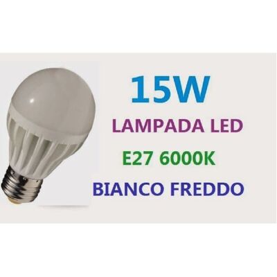 Trade Shop Traesio - E27 15W 1200lm Blanco Frío Bombilla - Luz Trade Shop Traesio - E27 15W 1200lm Blanco Frío Bombilla - Luz
