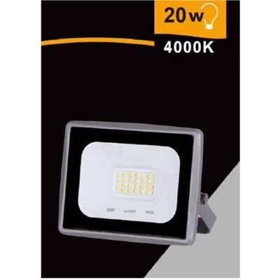 TRADE SHOP TRAESIO Trade Shop - Faretto Led Faro 20 W 1800 Lm Ip65 Grigio Luce Calda Fredda Naturale Ek02-20w-g - TRADE SHOP TRAESIO Trade Shop - Faretto Led Faro 20 W 1800 Lm Ip65 Grigio Luce Calda Fredda Naturale Ek02-20w-g -