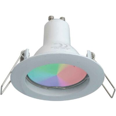Trade Shop Traesio - Trade Shop - Led Faretto 6 W Incasso 6cm Rgb+3000k Gu10 Efectos Luz Colorata 230v - Blanco Trade Shop Traesio - Trade Shop - Led Faretto 6 W Incasso 6cm Rgb+3000k Gu10 Efectos Luz Colorata 230v - Blanco