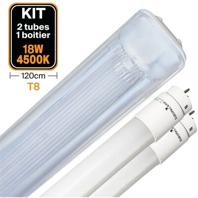 EUROPALAMP Tubo LED 18W 4500K - Kit de Tuberías LED EUROPALAMP Tubo LED 18W 4500K - Kit de Tuberías LED