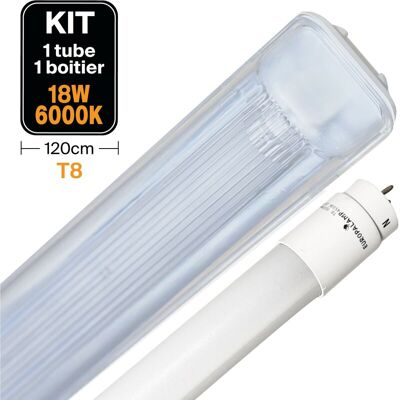 EUROPALAMP Tubo LED T8 18W 6000K - Kit de Luz LED EUROPALAMP Tubo LED T8 18W 6000K - Kit de Luz LED