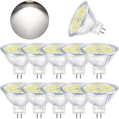 ORMROMRA Lampadina Led Gu5.3 Bianco Freddo 6000 K, Led Mr16 12 V 5 W Equivalente A 50 W Alogena, Lampadine Per Faretti Led Non Dimmerabili, Confezione Da 10 ORMROMRA Lampadina Led Gu5.3 Bianco Freddo 6000 K, Led Mr16 12 V 5 W Equivalente A 50 W Alogena, Lampadine Per Faretti Led Non Dimmerabili, Confezione Da 10