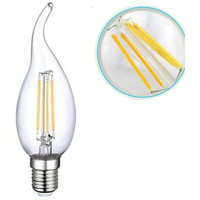 Trade Shop Traesio - Trade Shop - Bombilla Led 4w E14 Blanco Frío Llama Viento Brillo Filamento - Trade Shop Traesio - Trade Shop - Bombilla Led 4w E14 Blanco Frío Llama Viento Brillo Filamento -