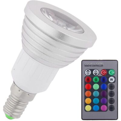 Trade Shop Traesio - Faretto Led RGB Programmable - E27 Trade Shop Traesio - Faretto Led RGB Programmable - E27