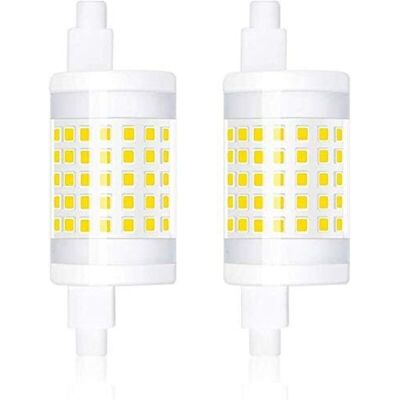 LLING Paquete De 2 Bombillas Led Lineales Regulables R7s De 10 W, 78 Mm, J78 T3, 220 V, Equivalente A 360 Grados, 1000 Lúmenes, 100 W, Blanco Frío, 6000 K, Para Jardín, Pasillo, Lámpara De Pie, Reflector [c LLING Paquete De 2 Bombillas Led Lineales Regulables R7s De 10 W, 78 Mm, J78 T3, 220 V, Equivalente A 360 Grados, 1000 Lúmenes, 100 W, Blanco Frío, 6000 K, Para Jardín, Pasillo, Lámpara De Pie, Reflector [c