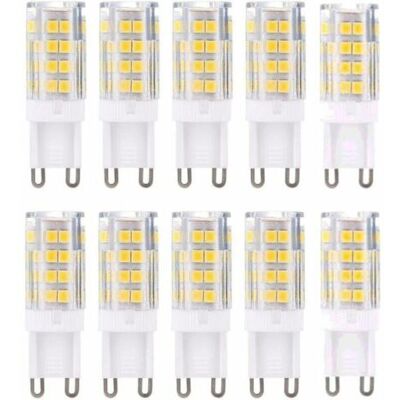 OEM Paquete De 10 Bombillas Led G9, Blanco Cálido 3000 K, 5 W, Equivalente A Bombillas Halógenas De 40 W, 420 Lúmenes, No Regulables. OEM Paquete De 10 Bombillas Led G9, Blanco Cálido 3000 K, 5 W, Equivalente A Bombillas Halógenas De 40 W, 420 Lúmenes, No Regulables.