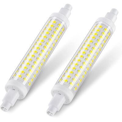 DPZO Bombilla Led R7s De 118 Mm, No Regulable, Blanco Frío 6000 K, 9 W Equivalente A Lámparas Halógenas De 125 W, 1300 Lúmenes, Base R7s, Luz Lineal Led Para Focos Y Apliques De Pared, 2 Unidades [clase En DPZO Bombilla Led R7s De 118 Mm, No Regulable, Blanco Frío 6000 K, 9 W Equivalente A Lámparas Halógenas De 125 W, 1300 Lúmenes, Base R7s, Luz Lineal Led Para Focos Y Apliques De Pared, 2 Unidades [clase En