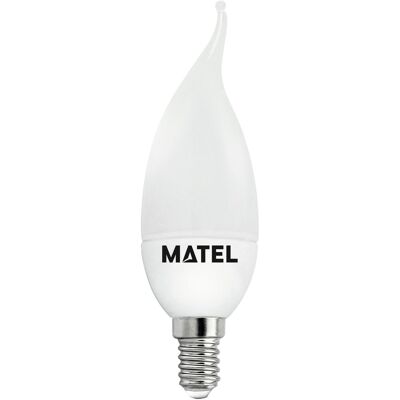 ALFA Bombilla Led Vela Llama E14 5w Fría Matel ALFA Bombilla Led Vela Llama E14 5w Fría Matel