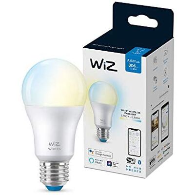 Bombilla Inteligente Led E27 Casquillo Gordo 8w 806 Lm A60 Wifi + Bluetooth Regulable Cct Wiz Seleccionable (cálido-neutro-frío) Bombilla Inteligente Led E27 Casquillo Gordo 8w 806 Lm A60 Wifi + Bluetooth Regulable Cct Wiz Seleccionable (cálido-neutro-frío)