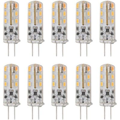 DPZO 10 Bombillas Led G4 De 1,5 W, 12 V Cc, Luz Blanca Cálida De 3000 K, 110 Lúmenes, De Dos Pines, Para Iluminación De Armarios Y Patios. DPZO 10 Bombillas Led G4 De 1,5 W, 12 V Cc, Luz Blanca Cálida De 3000 K, 110 Lúmenes, De Dos Pines, Para Iluminación De Armarios Y Patios.