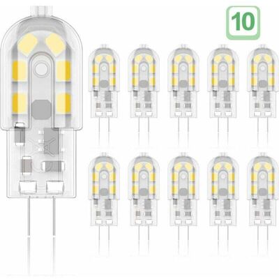 DPZO Bombilla Led G4 De 2 W, Equivalente A Una Halógena De 20 W, Luz Blanca Cálida (3000 K), 200 Lm, 12 V Ca/cc, Paquete De 10 Unidades, Clase De Protección A. DPZO Bombilla Led G4 De 2 W, Equivalente A Una Halógena De 20 W, Luz Blanca Cálida (3000 K), 200 Lm, 12 V Ca/cc, Paquete De 10 Unidades, Clase De Protección A.