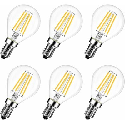 YOYO Lampe À Led E14 6w (remplace 60w),2700k Blanc Chaud, Mini Globale À Filament, Ultra Lumineux 806 Lm, Style De Filament De Lampe Rustique Clair, Non Dimmable,lumière Chaude, Lot De 6 56vingt YOYO Lampe À Led E14 6w (remplace 60w),2700k Blanc Chaud, Mini Globale À Filament, Ultra Lumineux 806 Lm, Style De Filament De Lampe Rustique Clair, Non Dimmable,lumière Chaude, Lot De 6 56vingt