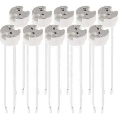 OEM Paquete De 10 Portalámparas Gu5.3 - Casquillo Gu5.3 O Mr16 - Soporte Con Cable De 12v - Para Bombillas Como Led, Halógenas Y Focos - Crezuo OEM Paquete De 10 Portalámparas Gu5.3 - Casquillo Gu5.3 O Mr16 - Soporte Con Cable De 12v - Para Bombillas Como Led, Halógenas Y Focos - Crezuo