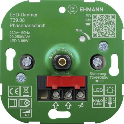 Ehmann 3900x0800 Dimmer - Control de fase, 250W Ehmann 3900x0800 Dimmer - Control de fase, 250W