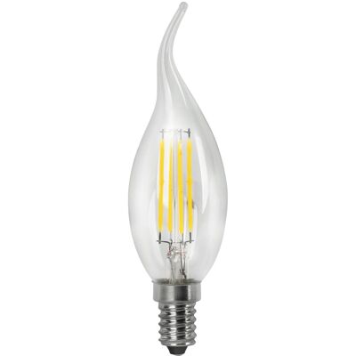 Alfa - Bombilla Led Filamento Vela Llama Clara E14 4w Cálida Matel Alfa - Bombilla Led Filamento Vela Llama Clara E14 4w Cálida Matel