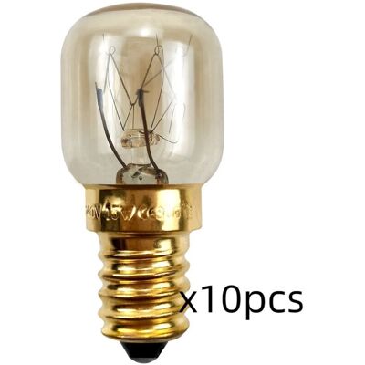 OEM Paquete De 10 Bombillas Para Horno E14 De 25 W, Bombillas Incandescentes De Luz Blanca Cálida Con Un Ángulo De Haz De 360° --crezuo OEM Paquete De 10 Bombillas Para Horno E14 De 25 W, Bombillas Incandescentes De Luz Blanca Cálida Con Un Ángulo De Haz De 360° --crezuo