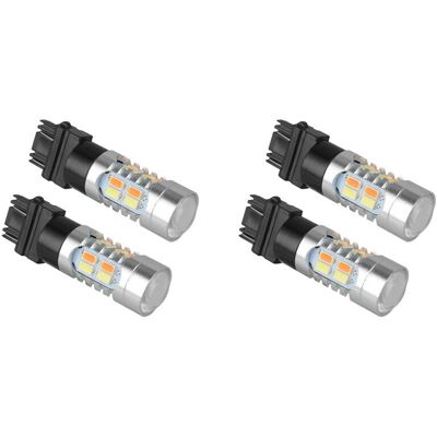 OEM 4 Bombillas Led Drl 3157 De Alta Potencia, Blancas/ámbar, Para Luces De Estacionamiento, 20 Smd-5730, De Doble Color. OEM 4 Bombillas Led Drl 3157 De Alta Potencia, Blancas/ámbar, Para Luces De Estacionamiento, 20 Smd-5730, De Doble Color.
