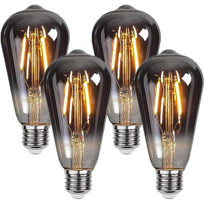 JUSCH Bombilla Edison, 4 Unidades, E27 St64, 4 W, Led Vintage, Lámpara Decorativa, Bombillas De Filamento Retro, Bombilla Antigua, Blanco Cálido, Para Restaurantes, Cafeterías, Ventanas, Salas De Exposición JUSCH Bombilla Edison, 4 Unidades, E27 St64, 4 W, Led Vintage, Lámpara Decorativa, Bombillas De Filamento Retro, Bombilla Antigua, Blanco Cálido, Para Restaurantes, Cafeterías, Ventanas, Salas De Exposición