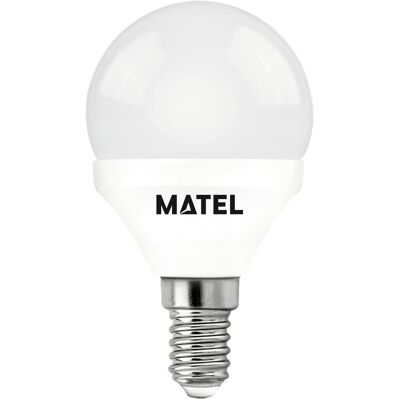 Alfa - Bombilla Led Esférica E14 8w Fría Matel Alfa - Bombilla Led Esférica E14 8w Fría Matel