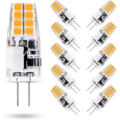 DPZO Bombilla Led G4 De 12 V, Luz Blanca Cálida De 3000 K, 3 W (equivalente A Una Bombilla Halógena G4 De 35 W), 300 Lúmenes, No Regulable, Paquete De 10 Unidades. DPZO Bombilla Led G4 De 12 V, Luz Blanca Cálida De 3000 K, 3 W (equivalente A Una Bombilla Halógena G4 De 35 W), 300 Lúmenes, No Regulable, Paquete De 10 Unidades.