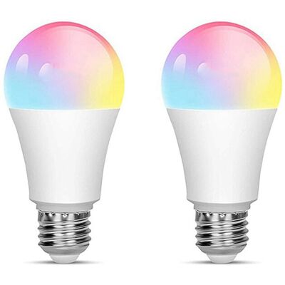 OEM Paquete De 2 Bombillas Inteligentes Tuya E27, Bombillas Wifi Regulables, Controladas Por Alexa, Rgbcw, Ahorro De Energía, Atenuación Y Ajuste De Color, 18 W OEM Paquete De 2 Bombillas Inteligentes Tuya E27, Bombillas Wifi Regulables, Controladas Por Alexa, Rgbcw, Ahorro De Energía, Atenuación Y Ajuste De Color, 18 W