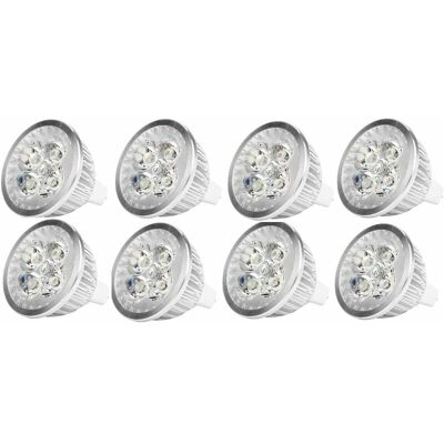 WAY Bombilla Led Mr16 De 4 W, Foco Led De 12 V Y 4 W Con Base Mr16 Gu5.3, Para Iluminación De Jardines, Equivalente A Una Bombilla Halógena De 50 Vatios, Luz Blanca Fría, Paquete De 8 Unidades. WAY Bombilla Led Mr16 De 4 W, Foco Led De 12 V Y 4 W Con Base Mr16 Gu5.3, Para Iluminación De Jardines, Equivalente A Una Bombilla Halógena De 50 Vatios, Luz Blanca Fría, Paquete De 8 Unidades.
