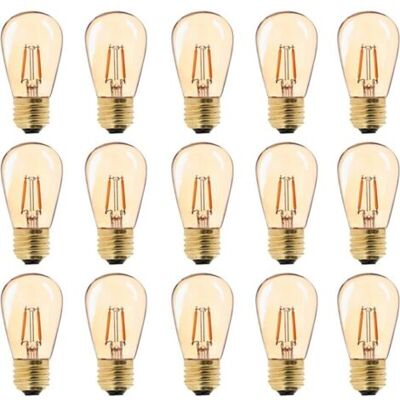 OEM Bombilla Led E27 Estilo Vintage, St45, Fácil De Reemplazar (1w = 10w Bombillas Incandescentes), Luz Blanca Cálida 2200k, Base Mediana E27, Para Lámpara De Mesilla De Noche, Cristal Dorado, No Regulabl OEM Bombilla Led E27 Estilo Vintage, St45, Fácil De Reemplazar (1w = 10w Bombillas Incandescentes), Luz Blanca Cálida 2200k, Base Mediana E27, Para Lámpara De Mesilla De Noche, Cristal Dorado, No Regulabl