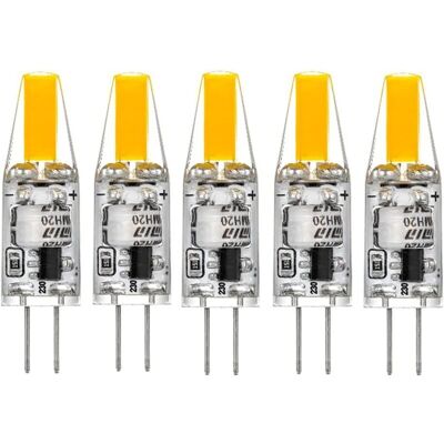 DPZO Bombillas Led G4 De 220 V, 3 W, Luz Blanca Cálida De 2700 K, 160 Lúmenes, De Silicona, Reemplazan Las Bombillas Halógenas Tradicionales De 30 W, Paquete De 5 Unidades. DPZO Bombillas Led G4 De 220 V, 3 W, Luz Blanca Cálida De 2700 K, 160 Lúmenes, De Silicona, Reemplazan Las Bombillas Halógenas Tradicionales De 30 W, Paquete De 5 Unidades.