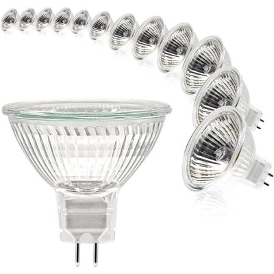 JUSCH Bombillas Halógenas, Foco Mr16, 12 V, 20 W, Gu5.3, Regulable, Mr16, 2 Pines, Blanco Cálido 2700 K, Paquete De 12 (mr16-20w-12p) JUSCH Bombillas Halógenas, Foco Mr16, 12 V, 20 W, Gu5.3, Regulable, Mr16, 2 Pines, Blanco Cálido 2700 K, Paquete De 12 (mr16-20w-12p)