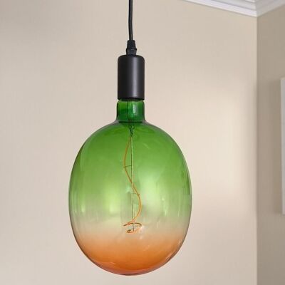 F-BRIGHT Bombilla Led Decorativa E27 4w 1800k Filamento Óvalo Degradado Verde Y Naranja F-BRIGHT Bombilla Led Decorativa E27 4w 1800k Filamento Óvalo Degradado Verde Y Naranja
