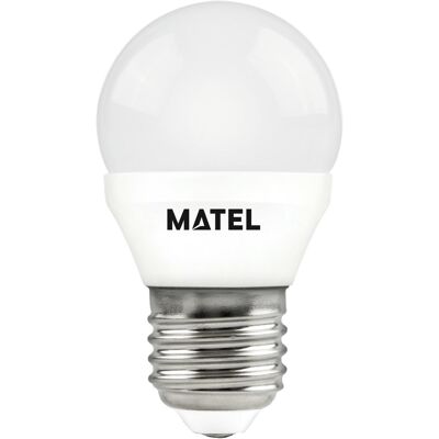 Alfa - Bombilla Led Esférica E27 5w Fría Matel Alfa - Bombilla Led Esférica E27 5w Fría Matel
