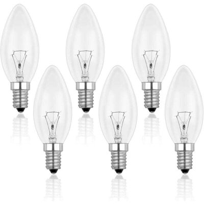 LIIYIELA Bombilla Incandescente Tipo Vela E14 De 60 W Y 230 V, Bombilla De Llama E14, Regulable, Luz Blanca Cálida De 2700 K, 600 Lm, C35 Transparente, Para Lámparas De Araña Y De Escritorio, Paquete De 6 LIIYIELA Bombilla Incandescente Tipo Vela E14 De 60 W Y 230 V, Bombilla De Llama E14, Regulable, Luz Blanca Cálida De 2700 K, 600 Lm, C35 Transparente, Para Lámparas De Araña Y De Escritorio, Paquete De 6