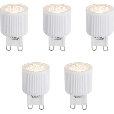 Luedd - Juego De 5 Bombillas Led G9 Regulables 24 Mm 3 W 300 Lm 2700 K Luedd - Juego De 5 Bombillas Led G9 Regulables 24 Mm 3 W 300 Lm 2700 K