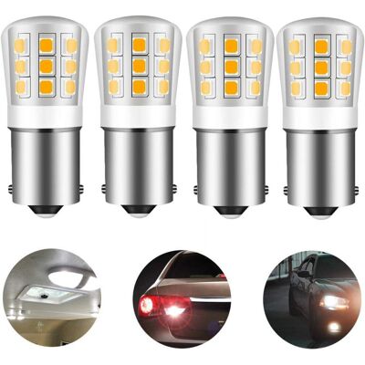 OEM Bombillas Led Compatibles Con Los Modelos 1141/93/p21w/67/1156 Y Ba15s, 12 V, 2,5 W, 330 Lúmenes, Luz Blanca Diurna De 5000 K, Paquete De 4 Unidades. OEM Bombillas Led Compatibles Con Los Modelos 1141/93/p21w/67/1156 Y Ba15s, 12 V, 2,5 W, 330 Lúmenes, Luz Blanca Diurna De 5000 K, Paquete De 4 Unidades.