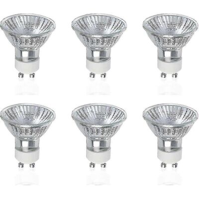 OLOEY Bombillas Halógenas Gu10 De 50 W, Paquete De 6, Luz Blanca Cálida 2800 K, Regulables, 700 Lúmenes. OLOEY Bombillas Halógenas Gu10 De 50 W, Paquete De 6, Luz Blanca Cálida 2800 K, Regulables, 700 Lúmenes.