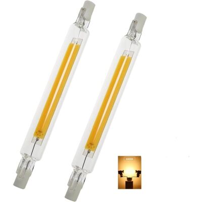 DPZO Bombilla Led R7s, 118 Mm, 10 W, Regulable, Bombilla Led Cob R7s, Led R7s, 118 Mm, Alto Brillo, Reemplaza Bombilla Halógena De 100 W, Blanco Cálido (3000 K), 220–240 V Ca, Paquete De 2 DPZO Bombilla Led R7s, 118 Mm, 10 W, Regulable, Bombilla Led Cob R7s, Led R7s, 118 Mm, Alto Brillo, Reemplaza Bombilla Halógena De 100 W, Blanco Cálido (3000 K), 220–240 V Ca, Paquete De 2