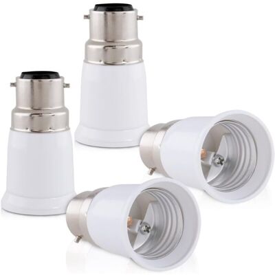 DPZO Adaptador De 4 Vías: Convertidor De Casquillo B22 A E27 Adaptador De Casquillo De Bayoneta Para Lámparas Halógenas Y Led. DPZO Adaptador De 4 Vías: Convertidor De Casquillo B22 A E27 Adaptador De Casquillo De Bayoneta Para Lámparas Halógenas Y Led.
