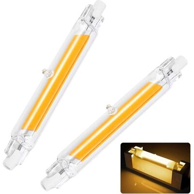 INEASICER Lámpara Led R7s 118 Mm 20 W Regulable, Lámpara Led R7s Blanco Cálido 3000 K, 1000 Lm, Ángulo De Haz De 360°, Paquete De 2 INEASICER Lámpara Led R7s 118 Mm 20 W Regulable, Lámpara Led R7s Blanco Cálido 3000 K, 1000 Lm, Ángulo De Haz De 360°, Paquete De 2