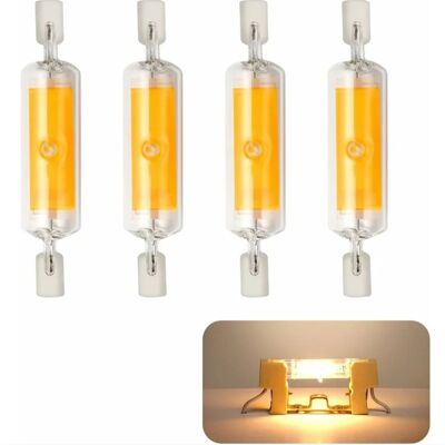 ANPVIZ Bombilla Led, Paquete De 4, R7s Led, 78 Mm, Regulable, 10 W, Blanco Cálido 3000 K, Cob Led De 800 Lm, Ángulo De Haz De 360°, Equivalente A Una Bombilla Halógena De 80 W. ANPVIZ Bombilla Led, Paquete De 4, R7s Led, 78 Mm, Regulable, 10 W, Blanco Cálido 3000 K, Cob Led De 800 Lm, Ángulo De Haz De 360°, Equivalente A Una Bombilla Halógena De 80 W.