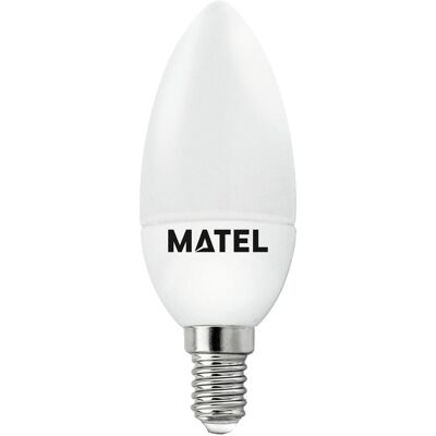 Alfa - Bombilla Led Vela E14 6w Fría Matel Alfa - Bombilla Led Vela E14 6w Fría Matel