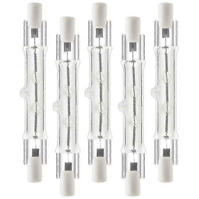 OLOEY Bombillas Halógenas R7s, Paquete De 5 Unidades, 118 Mm, 300 W, 230 V, Regulables, Para Iluminación Lineal En Obras De Construcción. OLOEY Bombillas Halógenas R7s, Paquete De 5 Unidades, 118 Mm, 300 W, 230 V, Regulables, Para Iluminación Lineal En Obras De Construcción.